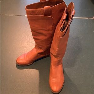 Great quality leather light brown boots sz 7.5
